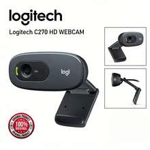 Logitech C270 HD Webcam With Microphone, 720p Autofocus USB Plug And Play External Computer Webcam For PCs, Laptops, And Desktops - View 1