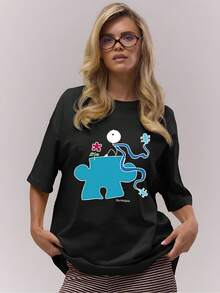 Women T-Shirts - 黑色 - 查看 5