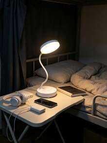 Guanova 1 Peça Luminária de Mesa, Troca de Luz de 3 Cores (Branco / Neutro / Quente), Com Função de Suporte para Telefone, Flexível e Ajustável (USB Plug-In/Recarregável Opcional), Brilho Regulável, Iluminação de Escritório, Luminária de Quarto, Luminária de Mesa, Luminária de Cabeceira, Luminária de Leitura, Luz Noturna Decorativa, Adequado para Escritório, Quarto, Sala de Estar, Leitura e Aprendizado no Escritório, Cozinha, Iluminação de Quarto, Capacidade da Bateria: 800mAh - Iluminação de três tons - Visão 6