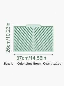 1pc Silicone Dish Drying Mat - Foldable Heat-Resistant Multifunctional Kitchen Drainer Mat, Suitable For Tableware And Utensils - Grey - View 27