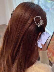 SANRIO 4 Model/Jepit Rambut Samping Dahi Hello Kitty Premium dengan Hiasan Berlian Imitasi, Cocok untuk Keperluan Sehari-hari, Jalan-jalan, Pesta, Hadiah Sempurna untuk Kembali ke Sekolah, Ulang Tahun, Hari Valentine, Natal, Halloween (Set Campuran Dikirim Secara Acak) - Berbagai warna (gaya acak) - View 5