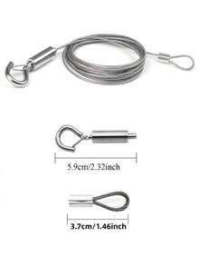 Adjustable Rope With Metal Buckle, Durable And Rust-Resistant, Multi-Purpose Hanging Cord, Suitable For Curtains, Picture Frames, Outdoor Use, Handicrafts, Professional Design, Metal Buckle Curtain Line - Silver - View 10