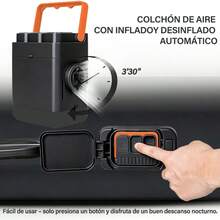 Colchón inflable para 3 personas con bomba integrada, soporta hasta 300 kg. Ocupa 25 veces menos espacio al guardarse, ideal para hogar diario, camping y cama auxiliar temporal. - Cama para 2 o 3 personas - Ver 5