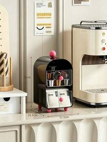 Coffee Station Desktop Tea Bag Storage Box Drawer Style Office Dining Table Organizer Capsule Coffee Storage Rack - Multicolor - View 9