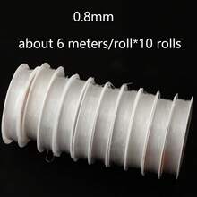 Ahknormailcui 1 Roll/10 Rolls Transparent Elastic Beading Cord, Suitable For Beaded Bracelets/Necklaces/Handmade, 0.4mm-1.0mm Crystal Elastic Rope, DIY Jewelry Making - Clear - View 13