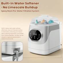 4-In-1 Baby Bottle Washer,Baby Bottle Sterilizer And Dryer, Electric Steam Sterilization,Large Capacity For 6 Glass & Plastic Bottles, Baby Need - US A Type Plug(110-127V) - View 8