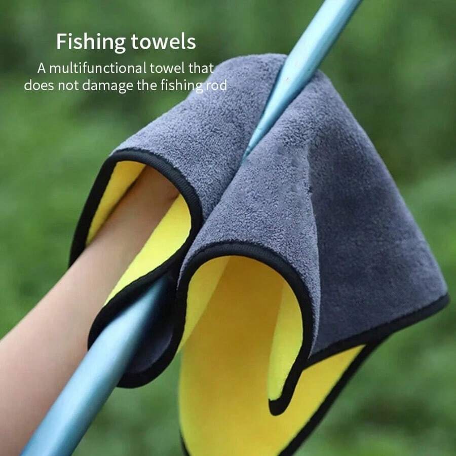 Outdoor Sports Thickening Fishing Towel Non-Stick Absorbent Fishing Clothing Wipe Hands Soft Towel Fishing Accessories Equipment - Multiple Styles - View 1