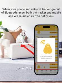 1pc Mini GPS Tracker Item Finder, GPS Tracker, Mini Fashionable Smart Pet Anti-Loss Alarm, Find Location Reminder, Suitable For Wallet, Backpack, Keys, Car, Locate Lost Items, Pet Finder Location Anti-Loss Device Tracker, Halloween Gift, Includes Battery (Multi-Color Optional, Optional Keychain) - Multicolor - View 4