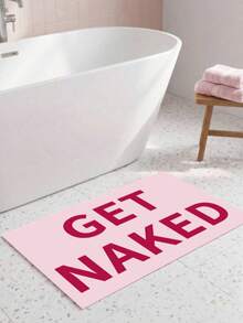 1pc English Jacquard Absorbent Doormat, Home Entrance Mat, Foot Mat, Bathroom Absorbent Bath Mat - A - View 2