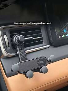 Universal Gravity Car Phone Holder, Fits Air Vent, Anti-Shake Stable Hands-Free Auto Navigation Base, With Adjustable Telescopic Arm, Waterproof ABS Phone Mount, Compatible With All Smartphones - A - View 2