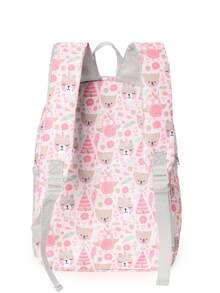 Mochila de lona casual con estampado integral de patrón animal para adolescentes, mochila escolar para portátil, adecuada para niños y niñas adolescentes, hecha de tela Oxford de tejido liso de alta densidad 600D, duradera, suave, resistente a arañazos, lisa y delicada, con correa de hombro ajustable para un ajuste perfecto, bolsillos laterales de malla de deporte talla grande duraderos, regalo perfecto para familiares y amigos en cumpleaños y vacaciones - Rosa melocotón con estampado completo - Ver 6