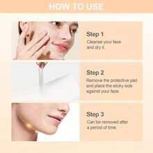 180pcs Facial Stickers, Suitable For Face, Fragrance-Free, Alcohol-Free, No Power Or Battery Required, Portable (No Makeup Ingredients), Face Tape, Jawline, Face Mask - White - View 3