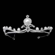 1 buah Aksesori Rambut Mahkota Pengantin Kristal Elegan, Mahkota Pengantin Mutiara Imitasi Cocok untuk Pernikahan, Pesta, Ulang Tahun - MultiWarna - View 3