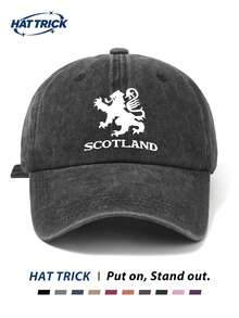 1pc Unisex SCOTLAND Print Soft Top Baseball Cap, Vintage Washed Breathable Sun Hat, Suitable For Outdoor Sports, Hiking, Camping, Daily Wear, Hip Hop Hat, Trucker Hat, Adjustable Brim, Gift, Holiday Gift - C - View 7