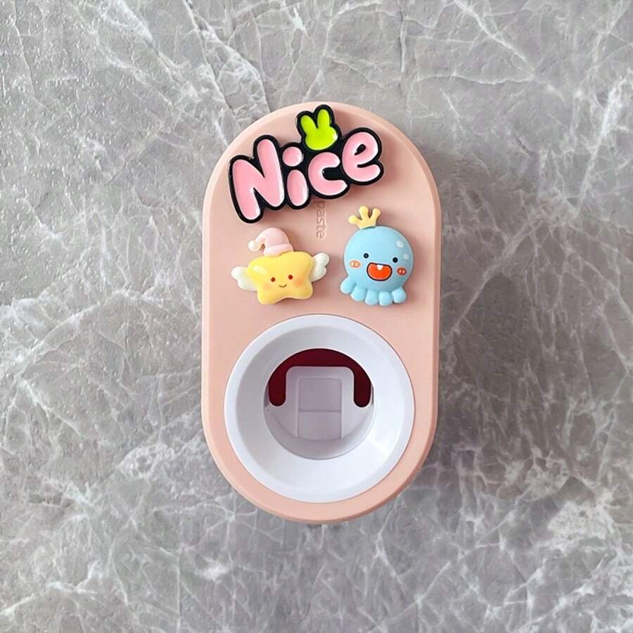 1pc Toothpaste Squeezer, Space-Saving Toothpaste Dispenser, Toothbrush Holder, Wall-Mounted No-Drill, Detachable Easy Installation, Easy To Clean - A - View 1