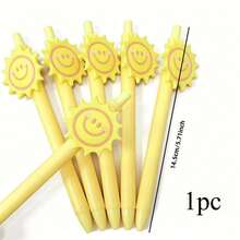 10pcs Sunflower Signature Pens, Back To School & May Day Writing Pens, Multi-Project Retractable Ballpoint Pens, Home Party Small Gift Set - Multicolor - View 10