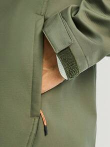 Adidas 男士 TH Softshell 梭織連帽外套 KR2497 - 綠色 - 查看 6