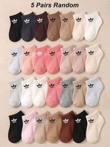 5/10/20 Pairs Random Color Sport Socks, Argyle And Letter SPORT Pattern, Athletic Toddler Socks, Halloween, Baby Accessories, Baby Essentials Newborn - Multicolor - View 8