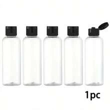 1/3/5/10入 旅行必備 100ml 可重複填充塑膠瓶 透明旅行尺寸 無香 易開翻蓋 可手洗 - 黑色 - 查看 8