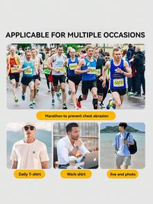 Men's Nipple Pasties For Marathon Running - Anti Chafing Breathable Invisible Nipple Guards Covers - Multicolor - View 3