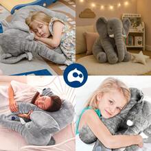 Bluelander Peluche De Elefante Grande Almohada De Elefante 60 Cm Peluche Suave Para Bebé Felpa Premium Relleno De Fibra Siliconada - A - Ver 7