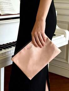 Gucci Bolsa de maquillaje de marca de moda de lujo rosa de alta gama con cremallera, adecuada como regalo de cumpleaños para la mejor amiga o novia, se puede usar para el desplazamiento diario, viajes, viajes de negocios, fitness y SPA. Bolsa de almacenamiento de cosméticos y cuidado de la piel - Rosa - Ver 3
