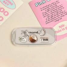 Ins Style Coconut Mirror Phone Stand Back Sticker Funny Mirror Transparent Slogan New Adhesive Cartoon Cute Animal Foldable Personalized Binge-Watching Phone Desktop Stand Minimalist Foldable Adorable For Women - Multicolor - View 5