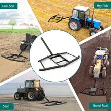 [Free Shipping] 66" Wide Driveway Drag Tow Behind Landscape Leveling Rake With Reinforced Bars-Black-XY64365 - FXC5IQBJEKTLA0 - View 4