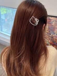 SANRIO 4 Model/Jepit Rambut Samping Dahi Hello Kitty Premium dengan Hiasan Berlian Imitasi, Cocok untuk Keperluan Sehari-hari, Jalan-jalan, Pesta, Hadiah Sempurna untuk Kembali ke Sekolah, Ulang Tahun, Hari Valentine, Natal, Halloween (Set Campuran Dikirim Secara Acak) - Berbagai warna (gaya acak) - View 2