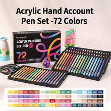 Languo 216 Farben (144 Acrylfarben + 72 Glitzerfarben) 72/54/36/24 Stücke Gelstift Set 1,0 mm feine Spitze Tagebuchstift PLUS bunte fluoreszierende Gelstifte Doodle handgezeichnete Zeitung Aquarellstifte große Kapazität starker 3D-Effekt - mehrfarbig - Übersicht 18