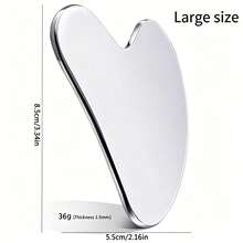1pc Stainless Steel Heart-Shaped Facial Massage Tool, Portable Muscle Relaxation Massage Board, Stainless Steel Facial Gua Sha Tool, Facial Massage Tool, Soft Metal Gua Sha Tool For Reducing Facial And Body Puffiness, Beauty Gua Sha Tool For Body, Eye And Neck Massage, Valentine's Day Gift, Holiday Supplies, Massage - View 13