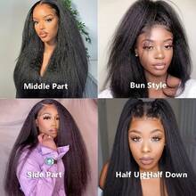Smilegirl Human Affordable Wear & Go Wigs - Natural Black - 查看 10