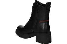 REFRESH | Women's Refresh Heeled Boots – Black Military Boots – Lace-Up Boots With Side Zipper – Mid-Heel With Platform – Comfortable – Model 170919 - 黑色 - 查看 5