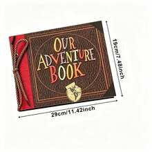 Our Adventure Photo Album, Up Photo Album, 3D , Wedding Guest Book, Bridal Shower - Letter Type - View 4