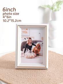 1pc White Slim Frame With Delicate Gold Inner Trim, Composite Dual-Use Wall-Mounted Tabletop Photo Frame, Minimalist Elegant Frame Suitable For Pet Cat Dog Family Portraits, Daily Life Photos, Cream-Colored Decor For Bedroom, Living Room, Dorm Apartment, Pet Memory Display Gift, Suitable For Pet Lovers, Cat Dog Owners, Housewarming, Birthday Celebration - Multicolor - View 11
