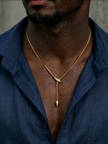 1pc Fashionable Personalized Stainless Steel Men's Snake Pendant Necklace, Suitable For Men's Daily Wear And Street Style Accessory - Snake Chain Necklace - View 7