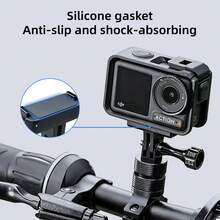 Dudukan Lepas Cepat Magnetik untuk Kamera Aksi, Adaptor Gigi Ganda dengan Bantalan Anti Selip Silikon dan Kunci Logam, Kompatibel dengan Kamera 360 dan Action 5 Pro/4/3, Hitam - View 5
