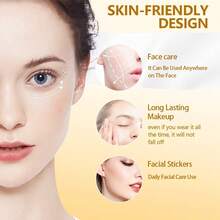 180pcs Facial Stickers, Suitable For Face, Fragrance-Free, Alcohol-Free, No Power Or Battery Required, Portable (No Makeup Ingredients), Face Tape, Jawline, Face Mask - White - View 5