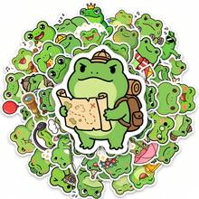 30pcs Cute Cartoon Little Frog Stickers Pack, Fun Creative Student Desktop Stationery Decoration Stickers, Random - Multicolor - View 1