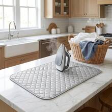 Portable Quilted Silver-Coated Ironing Pad, Foldable, Suitable For Washing Machine, Dryer, Desktop And Other Scenarios, Convenient For Ironing Clothes Anytime, Suitable For Travel And Home Use - Silver-coated Fabric Quilted Check Pattern - View 11