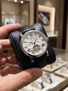 1pc Business Men's Mechanical Watch, Multi-Function Dial With Calendar, Suitable For Vacation And Workplace Gatherings, 6017 - FW-6017 - View 10