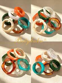 Betykuku Women's Resin Wide Cuff Bracelet, Multi-Functional Bracelet - Colorful Bracelet a - View 11