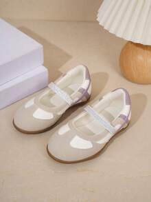1 Pair New Girls' Comfortable Versatile Mary Jane Ballet Sneakers, Suitable For Outdoor Activities, School And Daily Wear, - Mauve Purple - View 9