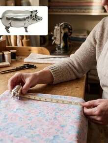 Vintage Style Mini Pig Tape Measure, Retro Metal Pig Soft Tape Measure, Suitable For Sewing And Crafts, Cute Pig Sewing Tape Measure Tool, Unique Gift For Quilters, Crafters And Collectors - Multicolor - View 6