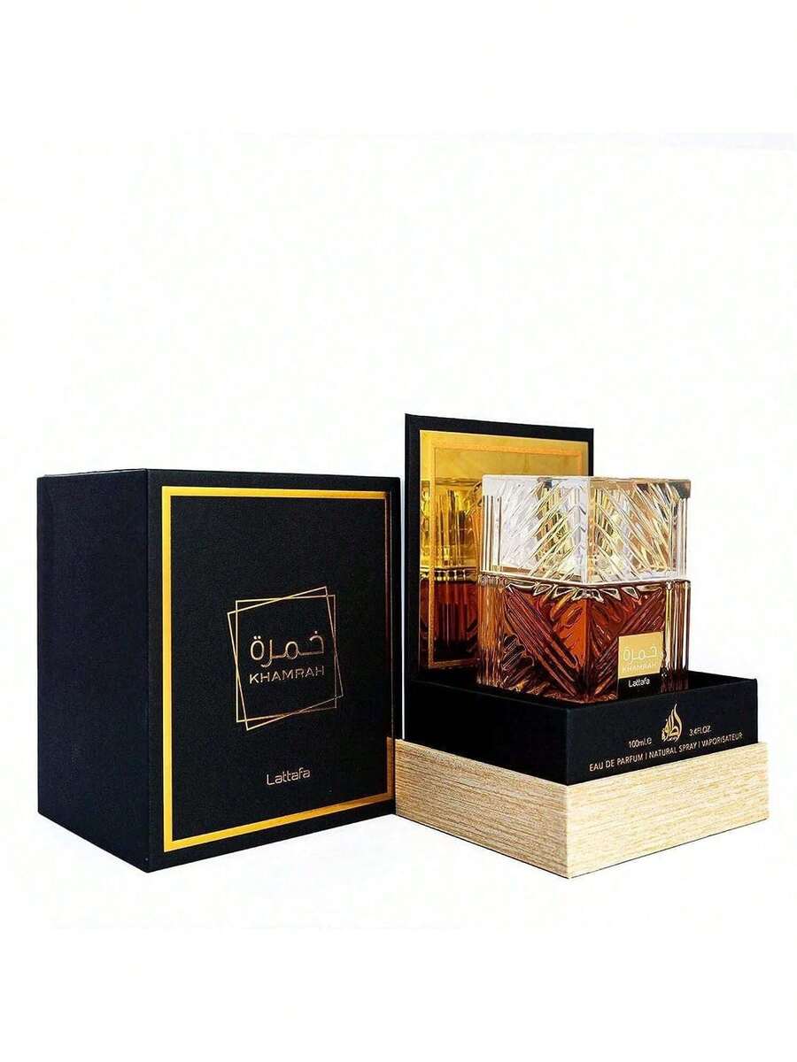 Khamrah Original By Lattafa Unisex EDP 100ml/3.4oz Spray - Long-Lasting Warm Spicy Sweet Gourmand Fragrance With Dates, Cinnamon & Vanilla | Authentic Middle Eastern Luxury Perfume Cologne | Ultimate Anniversary Holiday Gift For Women Men - KHAMRAH ORIGINAL - 查看 1