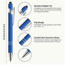 4pcs Assorted Color Touch Sensitive Retractable Ballpoint Pen Set With Touch Sensitive Pen Tip - Smooth Writing And Precise Touchscreen Control (Black Ink). Office Supplies, School Stationery, Suitable As Gifts For Teachers, Classmates And Colleagues. - A - View 8