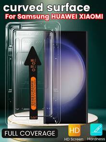 High-Definition Instant-Adhesion Screen Protector For Curved Series, Dust-Proof Full Coverage With No Gaps, Perfect Protection For Your Phone Against Damage, Scratch-Resistant And Wear-Resistant, Curved Edge Design, High Transparency And Clear Image Quality, Ultimate Phone Protection, Easy Application - Clear - View 70