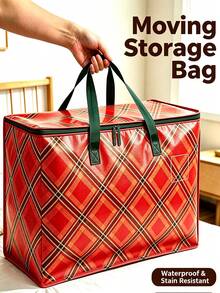 Christmas Theme Storage Bag, Large Capacity Gift Packaging Bag, Holiday Organizer Bag, Thickened Material With Reinforced Handle, Home Decor Closet Storage Rack And Toy Storage, College Dorm Essentials - View 4