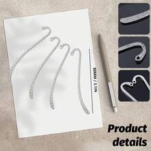 10/20pcs Vintage Style Embossed Metal Bookmarks With Hook - Ideal Choice For Educators And Book Lovers, Durable Floral Engraved Design. Bookmarks - A - View 4