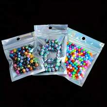 100pcs/Pack Multi-Size Thickened 16-Mil Color-Changing Holographic Laser Packaging Bags, Reusable Sealed Bags For Jewelry, Accessories, Cosmetics Packaging And Storage, Perfect For Jewelry Display, Mailing And Shipping Supplies - Multicolor - View 7